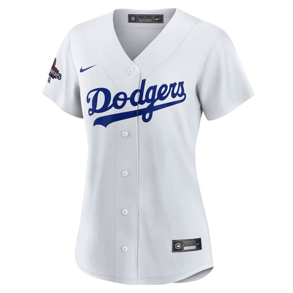 Yoshinobu Yamamoto Los Angeles Dodgers Nike Women's 2024 World Series Champions Home Japanese Characters Replica Player Jersey - White