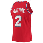 Moses Malone Philadelphia 76ers 1982/83 Hardwood Classics NBA 75th Anniversary Diamond Swingman Jersey - Red
