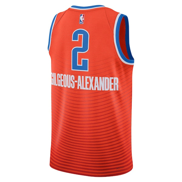 Shai Gilgeous-Alexander Oklahoma City Thunder Jordan Brand Youth Unisex Swingman Jersey - Statement Edition - Orange
