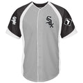 Boston Red Sox Big & Tall Colorblock Full-Snap Jersey -Gray/Navy