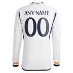 Los Merengues adidas 2023/24 Home Replica Custom Long Sleeve Jersey - White
