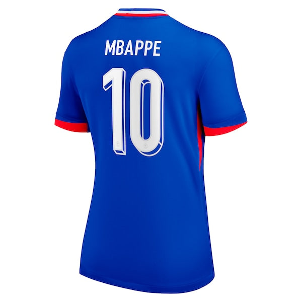 Kylian Mbappe France National Team Nike Women's 2024 Home Replica Jersey - Blue/White