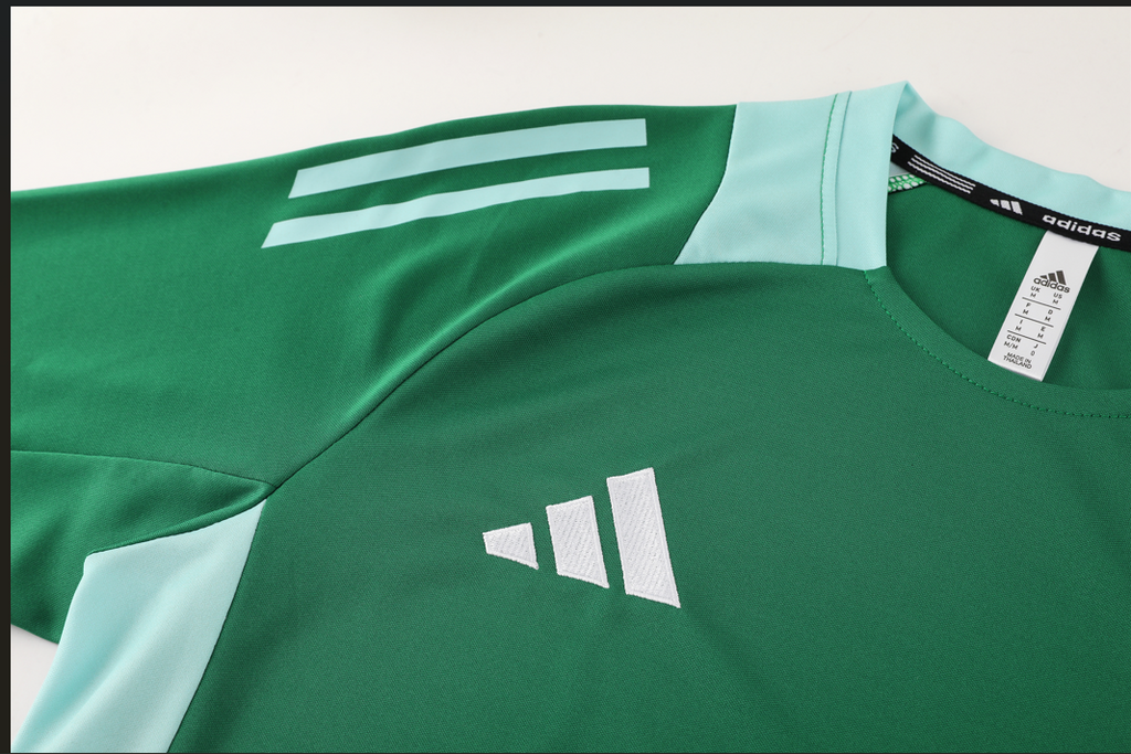 Adidas Short Sleeve Training Jersey Set - AD08- Forest Green