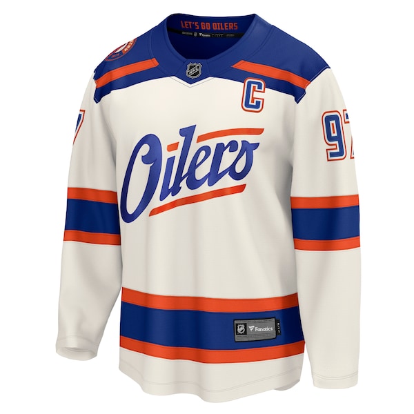 Connor McDavid Edmonton Oilers  Alternate Breakaway Jersey - Light Beige