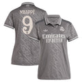 Kylian Mbappé Los Merengues adidas Originals Women's 2024/25 Third Replica Player Jersey - Charcoal