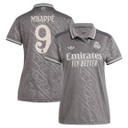 Kylian Mbappé Los Merengues adidas Originals Women's 2024/25 Third Replica Player Jersey - Charcoal