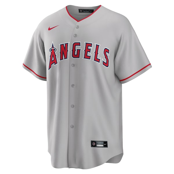 Mike Trout Los Angeles Angels Nike Road Replica Player Name Jersey - Silver/Red/White