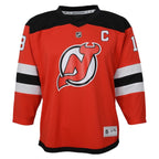 Nico Hischier New Jersey Devils Youth Captain Patch Home Replica Player Jersey - Red