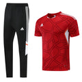 Adidas Short Sleeve Training Jersey Set - AD01- Red/Black