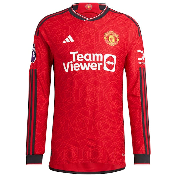 Scott McTominay Manchester United adidas 2023/24 Home Authentic Long Sleeve Player Jersey - Red/Green