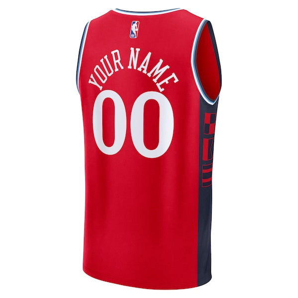 LA Clippers  Fast Break Custom Jersey - Statement Edition - Red/White/Navy