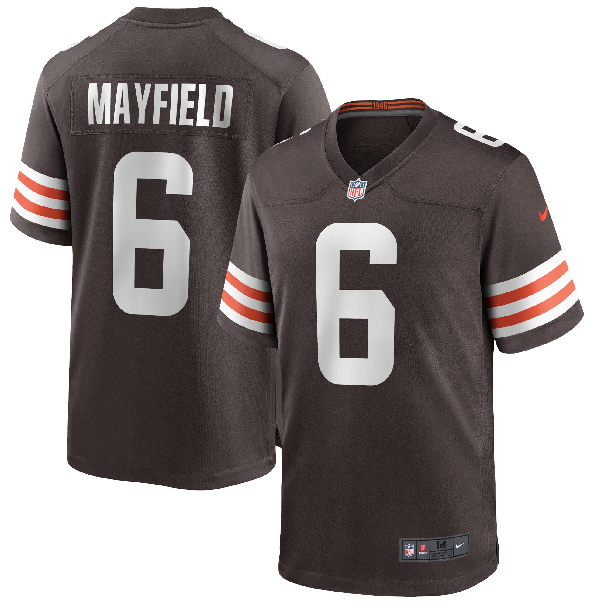 Baker Mayfield Cleveland Browns Nike 1946 Collection Alternate Game Jersey - White/Brown