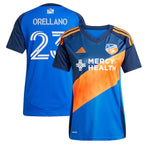 Luca Orellano FC Cincinnati adidas Women's 2025 Orange and Blue Legacy Kit Replica Player Jersey - Blue