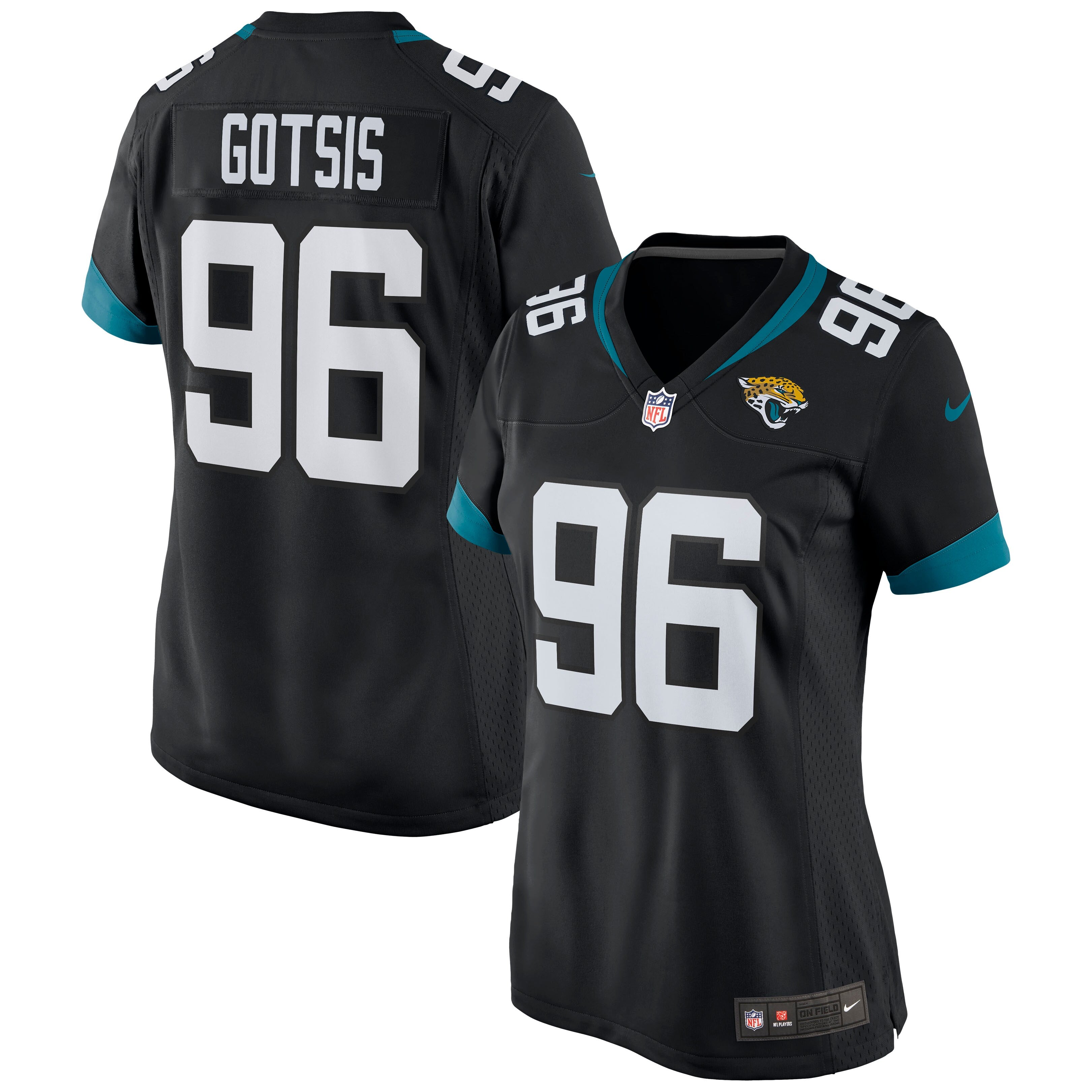Adam Gotsis Jacksonville Jaguars Nike Women's Game Jersey - Teal/Black