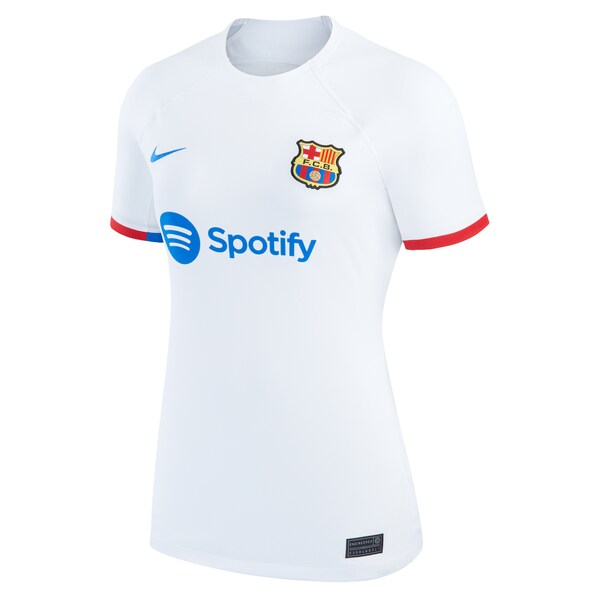 Frenkie de Jong Barcelona Nike Women's 2023/24 Away Replica Jersey - White