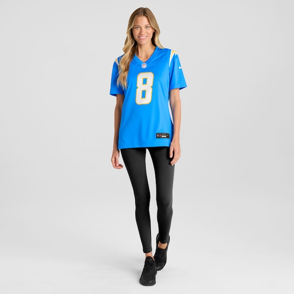 Taylor Heinicke Los Angeles Chargers Nike Women's  Game Jersey -  Powder Blue