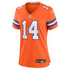 Courtland Sutton Denver Broncos Nike Women's Mile High Collection 1977 Throwback Player Game Jersey - Orange