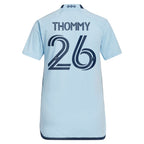 Erik Thommy Sporting Kansas City adidas Women's 2024 Hoops 4.0 Replica Player Jersey – Light Blue