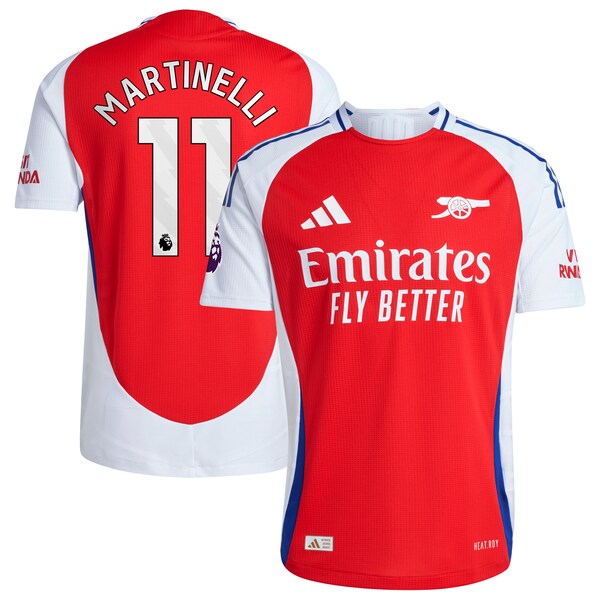 Gabriel Martinelli Arsenal adidas 2024/25 Home Authentic Player Jersey – Red