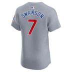 Dansby Swanson Chicago Cubs Nike Road Elite Player Jersey - Gray