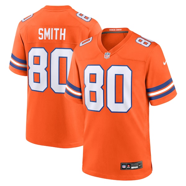 Rod Smith Denver Broncos Nike Mile High Collection 1977 Throwback Retired Player Game Jersey - Orange