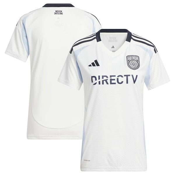San Diego FC adidas Women's 2025 Woven Into One Replica Jersey - White