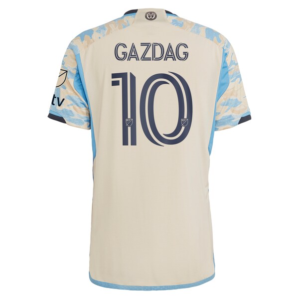 Daniel Gazdag Philadelphia Union adidas 2024 For Philly Authentic Jersey - Tan
