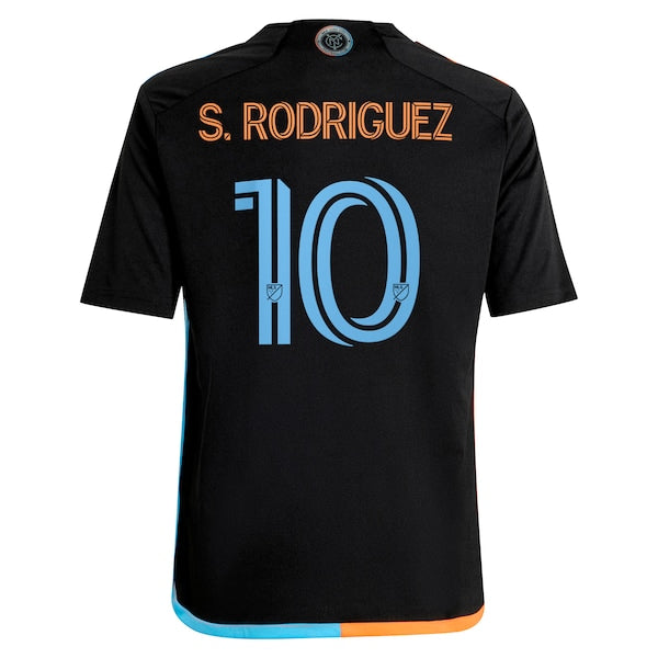Santiago Rodríguez New York City FC adidas Youth 2024 24/7 Kit Replica Player Jersey – Black