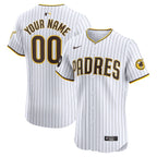 San Diego Padres Nike Home Elite Custom Patch Jersey - White