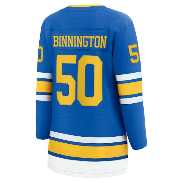 Jordan Binnington St. Louis Blues  Women's Home Breakaway Player Jersey - Blue