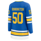 Jordan Binnington St. Louis Blues  Women's Home Breakaway Player Jersey - Blue