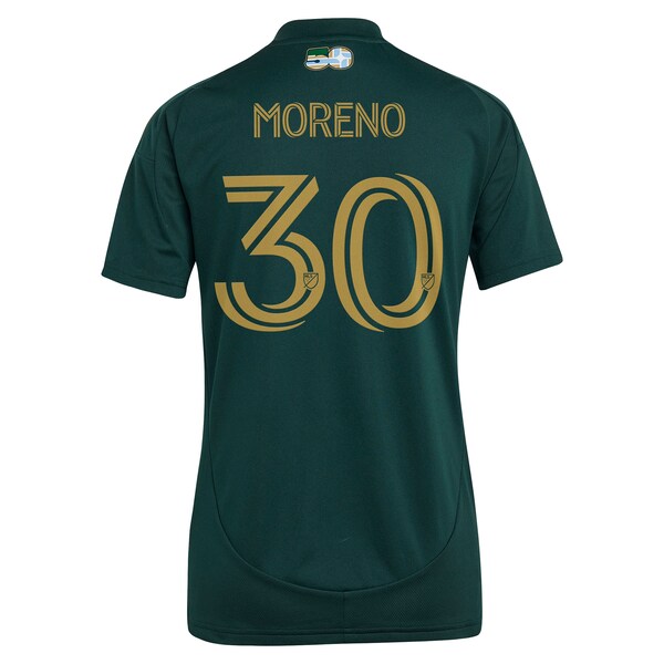 Santiago Moreno Portland Timbers adidas Women's 2025 Forever Green & Gold Replica Player Jersey - Green