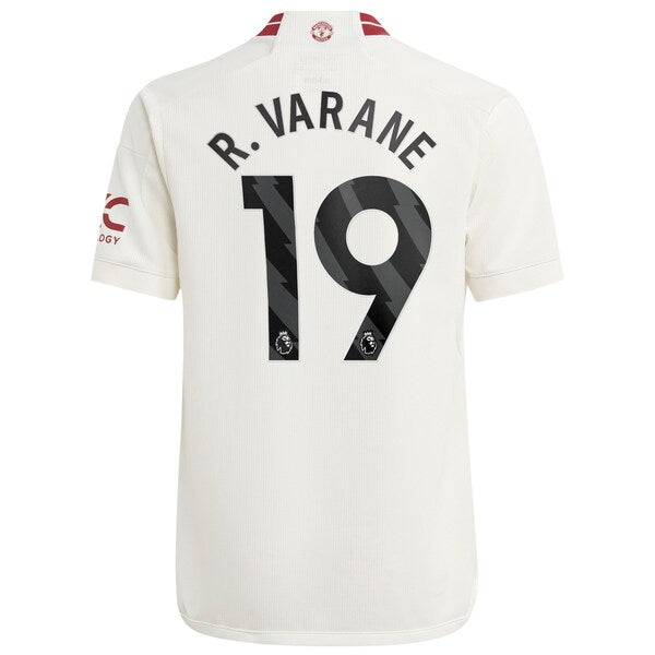 Raphael Varane Manchester United adidas Youth 2023/24 Third Replica Player Jersey - White/Green