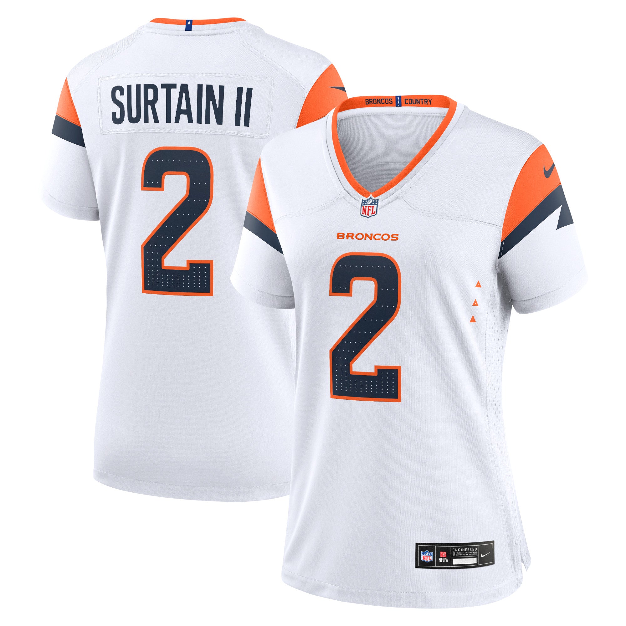 Patrick Surtain II Denver Broncos Nike Women's Game Jersey - Orange