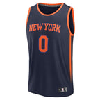 Donte DiVincenzo New York Knicks  Fast Break Replica Player Jersey - Statement Edition - Navy