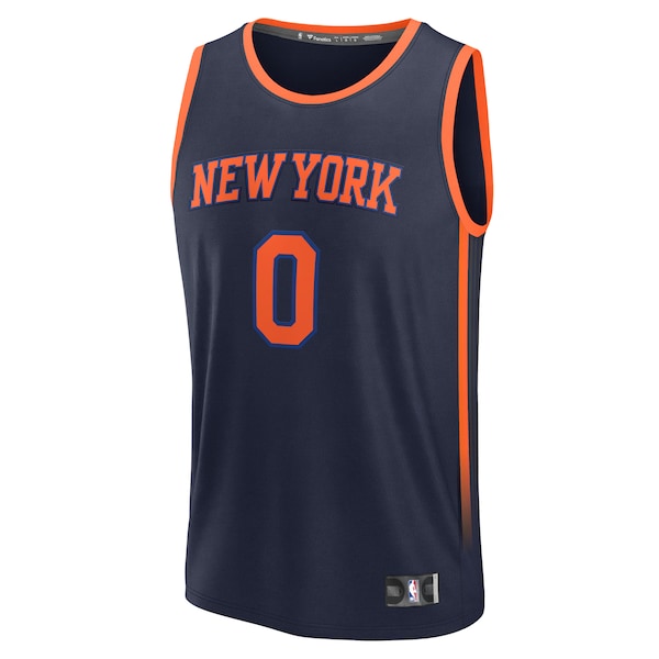 Donte DiVincenzo New York Knicks  Fast Break Replica Player Jersey - Statement Edition - Navy