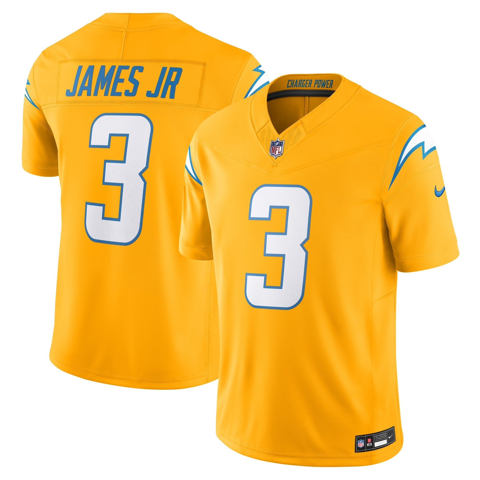 Derwin James Jr. Los Angeles Chargers Nike Alternate Super Chargers Vapor F.U.S.E. Limited Jersey - Navy/White/Powder Blue/Gold