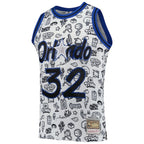 Shaquille O'Neal Orlando Magic 1994/95 Hardwood Classics Doodle Swingman Player Jersey - White