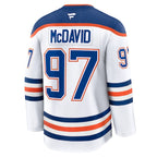 Connor McDavid Edmonton Oilers  Away Premium Jersey - White/Royal