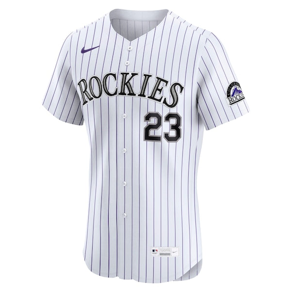 Kris Bryant Colorado Rockies Nike Home ElitePlayer  Jersey - White/Purple
