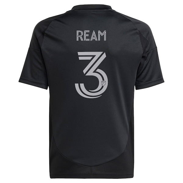 Tim Ream Charlotte FC adidas Youth 2025 Fortress Kit Replica Player Jersey - Black