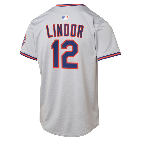 Francisco Lindor New York Mets Nike Youth Road Limited Jersey – Gray/Rush Blue