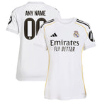 Los Merengues adidas Women's 2025/26 Home Replica Custom Jersey - White/Blue