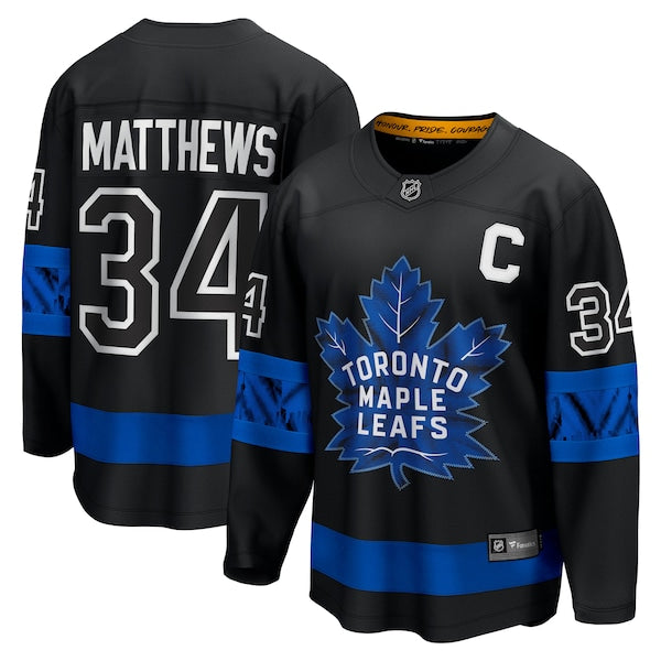 Auston Matthews Toronto Maple Leafs  "C" Premier Breakaway Player Jersey - Black/White
