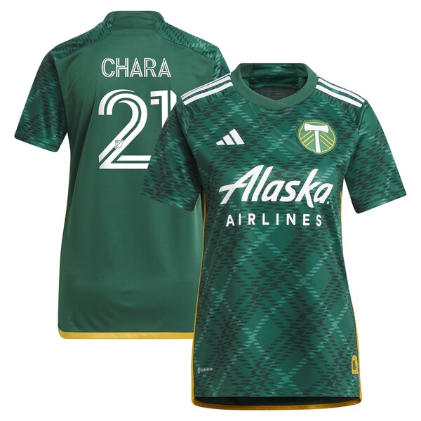 Diego Chara Portland Timbers adidas Women's 2024 Portland Plaid Kit Replica Jersey - Green