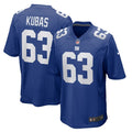 Jake Kubas New York Giants Nike Team Game Jersey -  Royal