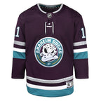Trevor Zegras Anaheim Ducks Youth 30th Anniversary Premier Player Jersey – Purple