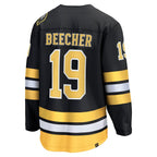 John Beecher Boston Bruins  Home Breakaway Player Jersey - Black
