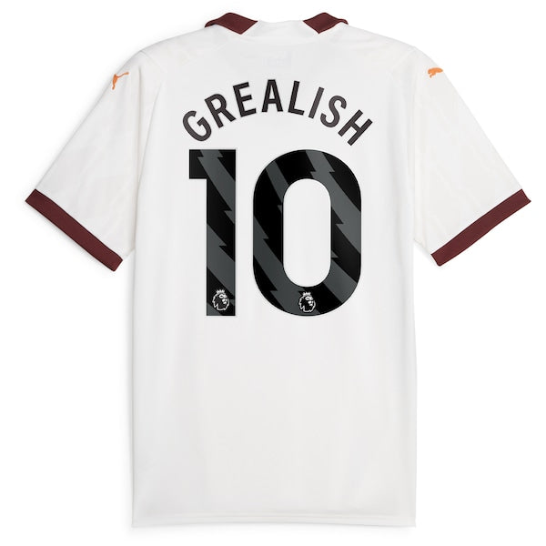 Jack Grealish Manchester City Puma 2023/24 Away Replica Jersey - White
