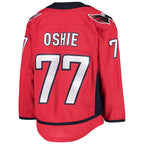 TJ Oshie Washington Capitals Youth Home Premier Player Jersey - Red/Navy